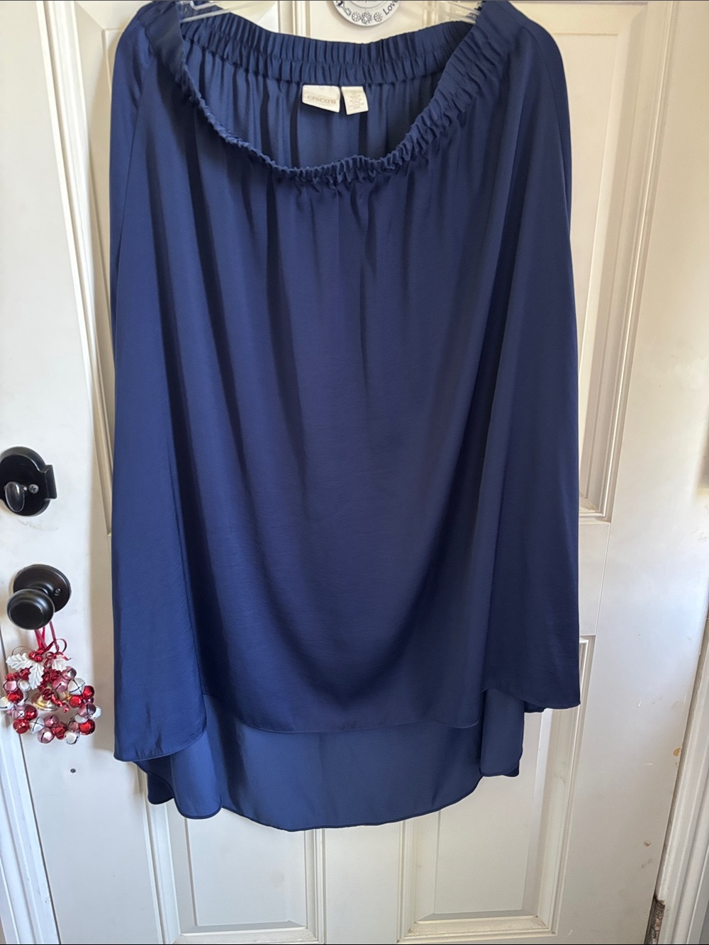 Chico's Deep Navy High-Low A-Line Skirt